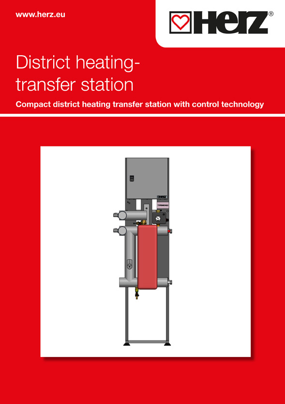 District heating transfer station with control technology